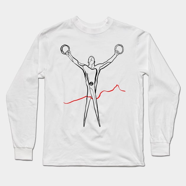 Single Line - Cutting the String Long Sleeve T-Shirt by MaxencePierrard